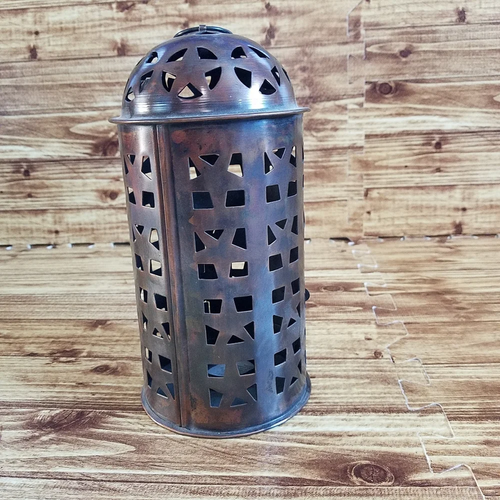 Rustic Metal Star Lantern Candle Holder Votive 8.5 Inches
